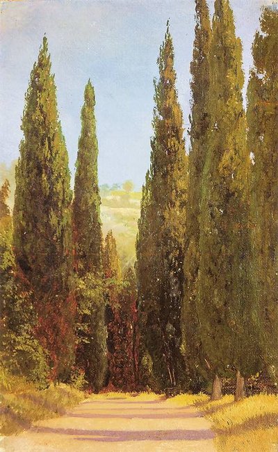 Cypress Avenue in the Crimean by Ferdynand Ruszczyc